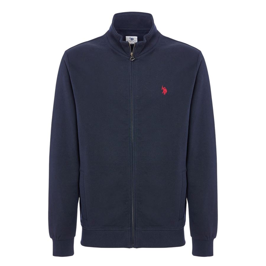 Felpa da uomo in cotone con chiusura zip Greg U.S. Polo Assn | US40187004179